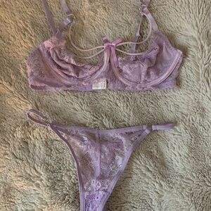 Lavender Lace Lingerie Set